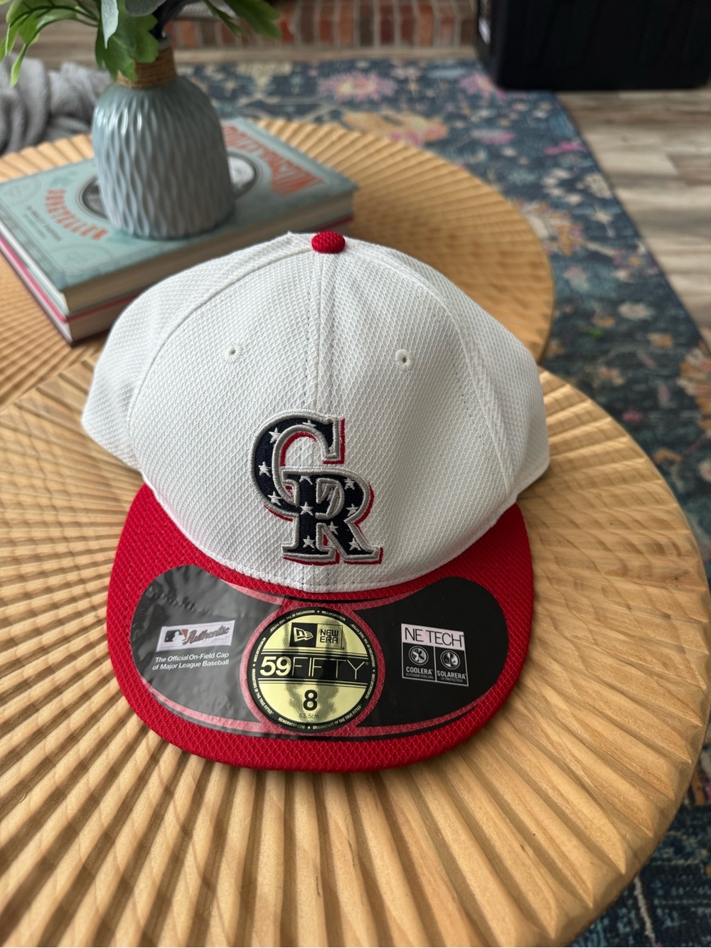 New Era Men's Colorado Rockies Fourth of July 59FIFTY Fitted Hat Size 8 NWT
